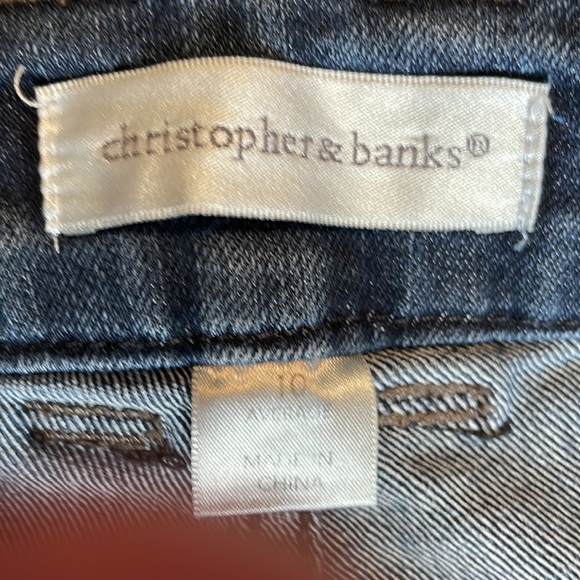 Women’s Christopher & Banks Bedazzled Jeans, Size 10 Average - Picture 3 of 6